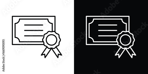 Diploma icon. Simple Minimal Pictogram. Vector