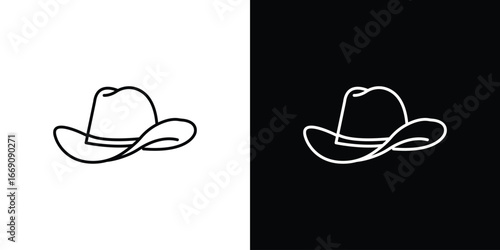 Cowboy icon. Simple Minimal Pictogram. Vector