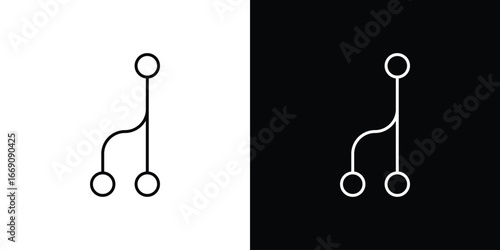 Code branch icon. Simple Minimal Pictogram. Vector
