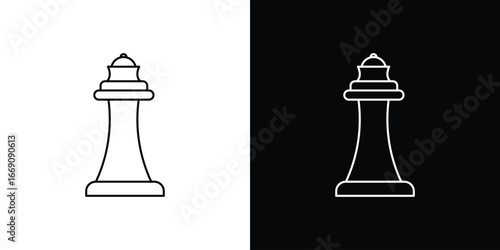 Chess queen icon. Simple Minimal Pictogram. Vector