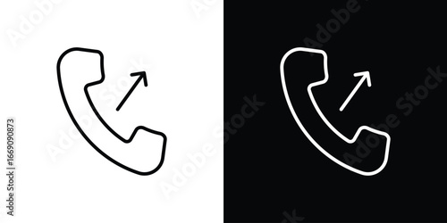 Call outgoing icon. Simple Minimal Pictogram. Vector