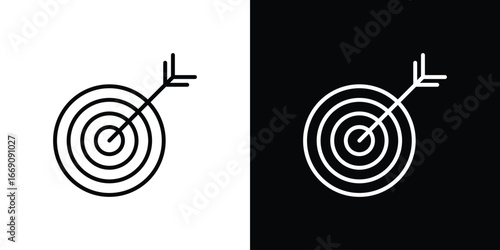 Bullseye icon. Simple Minimal Pictogram. Vector