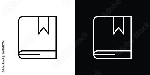 Book bookmark icon. Simple Minimal Pictogram. Vector