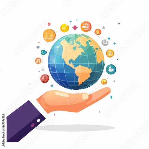 Global Business Opportunity Hand Holding Earth