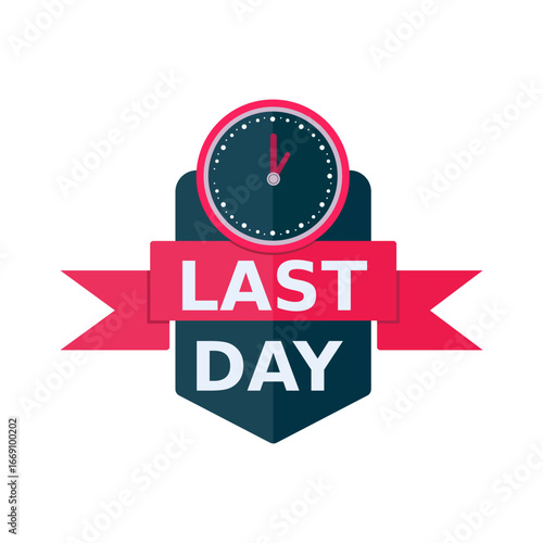 Illustration of how the last chance countdown has begun on a white background