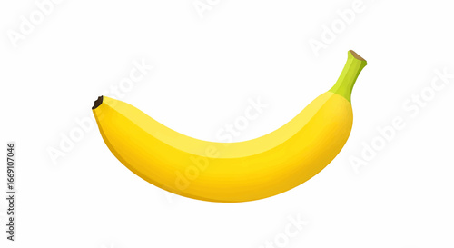 Yellow Banana Vector Illustration Icon for Healthy Food