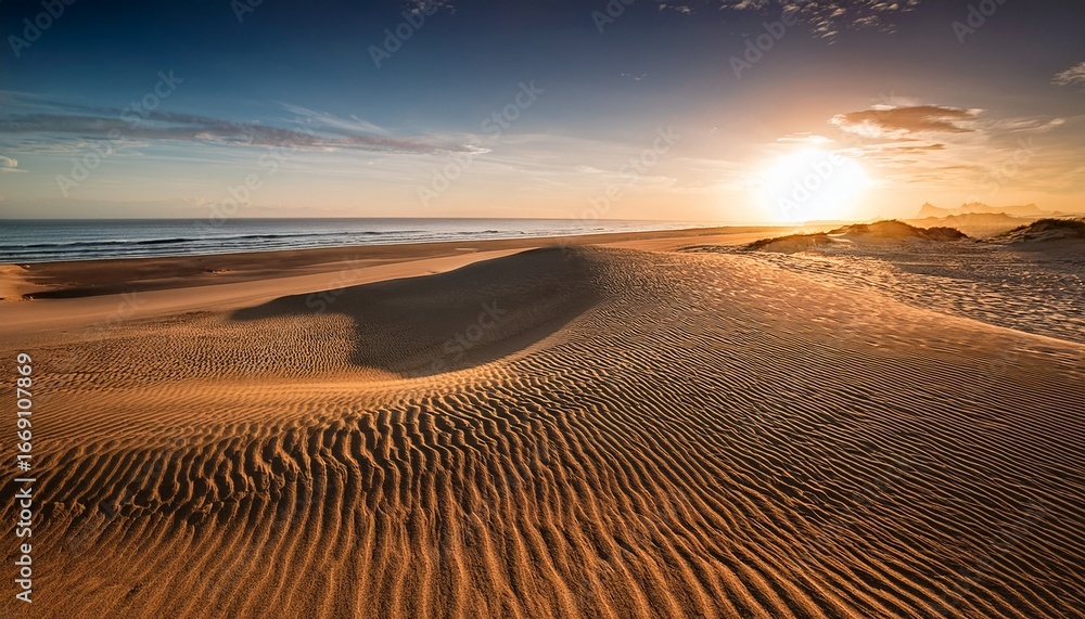 Naklejka premium beach sand design captured during sunset
