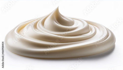 smooth creamy texture swirled to perfection isolated on white background