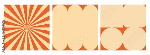 Design template shape geometric retro groovy