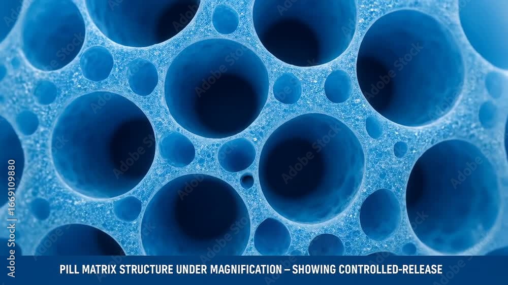 Pill matrix structure under magnification reveals new drug delivery ...
