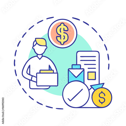 Financial Planning and Investment Process for Business Success and Growth Illustration