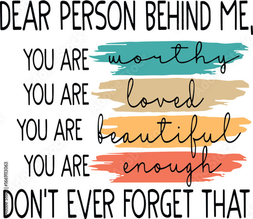 Dear Person Behind Me Vector