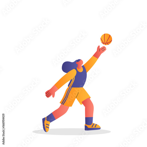 Basketball Players in Action