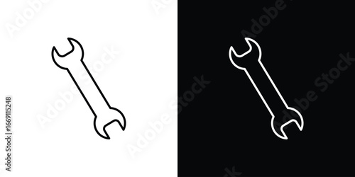 Wrench icon collection. Web design, apps.