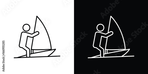 Windsurf icon collection. Web design, apps.
