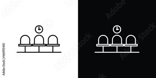 Waiting Room icon collection. Web design, apps.