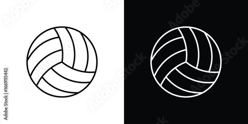 Volley ball icon collection. Web design, apps.