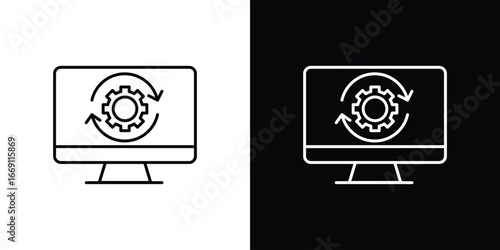 System update icon collection. Web design, apps.