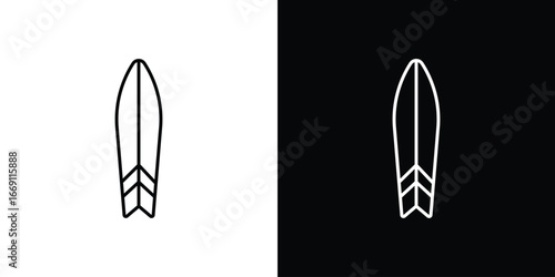 Surf board icon collection. Web design, apps.