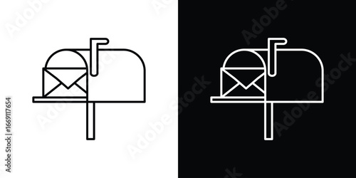 Mailbox icon collection. Web design, apps.