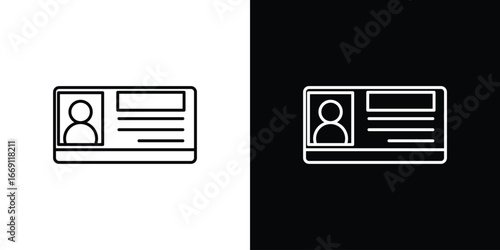 Identity card icon collection. Web design, apps.