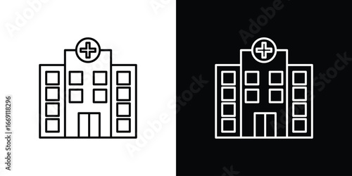 Hospital icon collection. Web design, apps.
