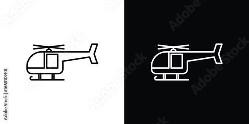 Helicopter icon collection. Web design, apps.
