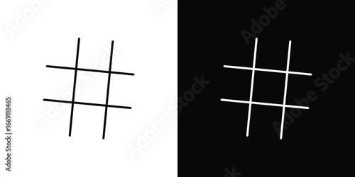 Hashtag icon collection. Web design, apps.