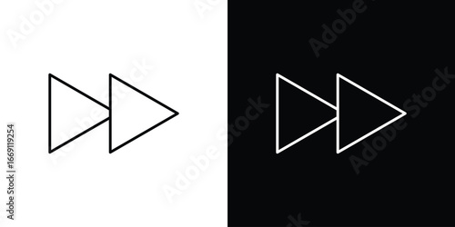 Fast forward icon collection. Web design, apps.