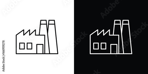 Factory icon collection. Web design, apps.