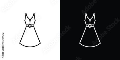 Dress icon collection. Web design, apps.