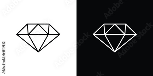 Diamond icon collection. Web design, apps.