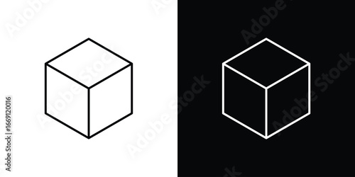 Cube icon collection. Web design, apps.