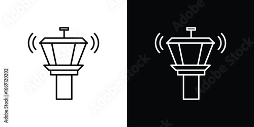 Control Tower icon collection. Web design, apps.