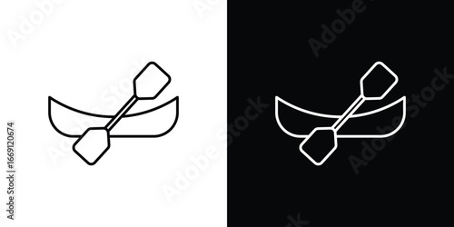Canoe icon collection. Web design, apps.