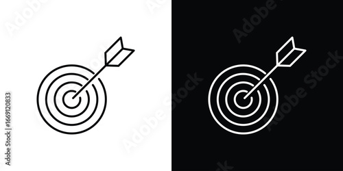 Bulls eye icon collection. Web design, apps.
