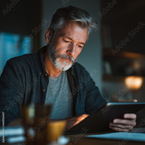 Remote worker with tablet