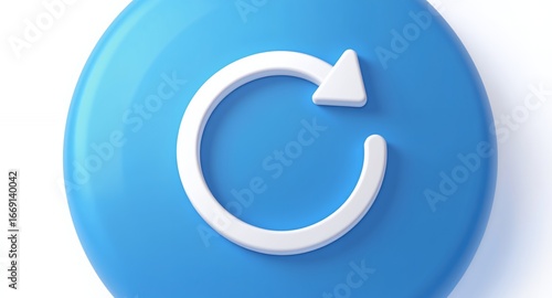 Free Download Blue Circle with White Refresh Icon - GFXLoad
