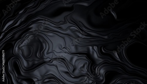 Abstract black oil slick texture, swirling patterns on water surface,  eco,  abstract