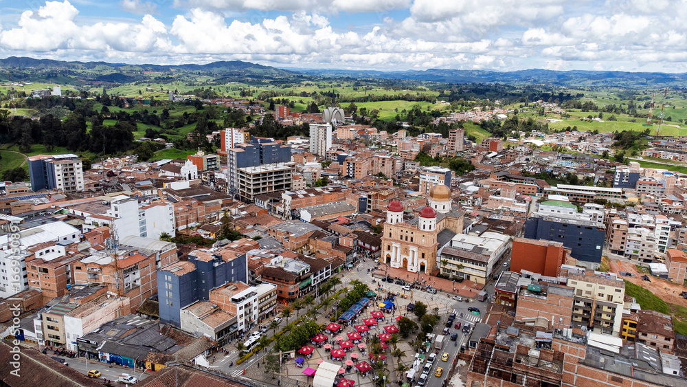 Obraz premium Santa Rosa de Osos, Antioquia, Colombia. June 15, 2025. Municipality located in the northern region of the department.