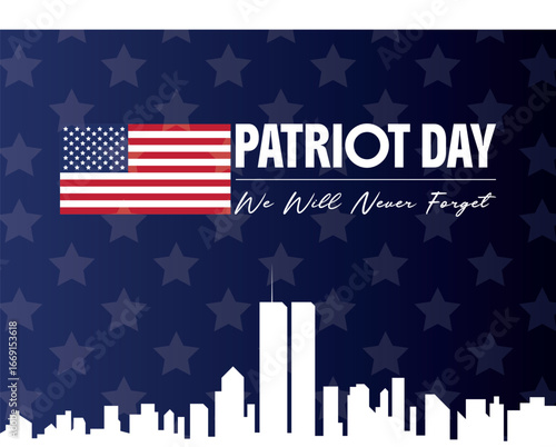 American Patriot Day banner, Patriot Day 9 11 USA Background Illustration