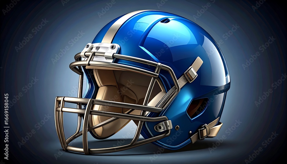 Fototapeta premium Blue Football Helmet with Game Day.