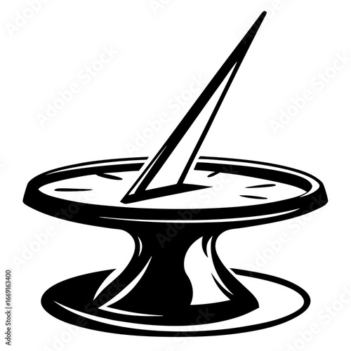 Striking monochromatic graphic design of a retro push pin illustration style