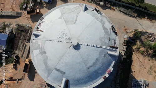 Top view of done water tank under construction