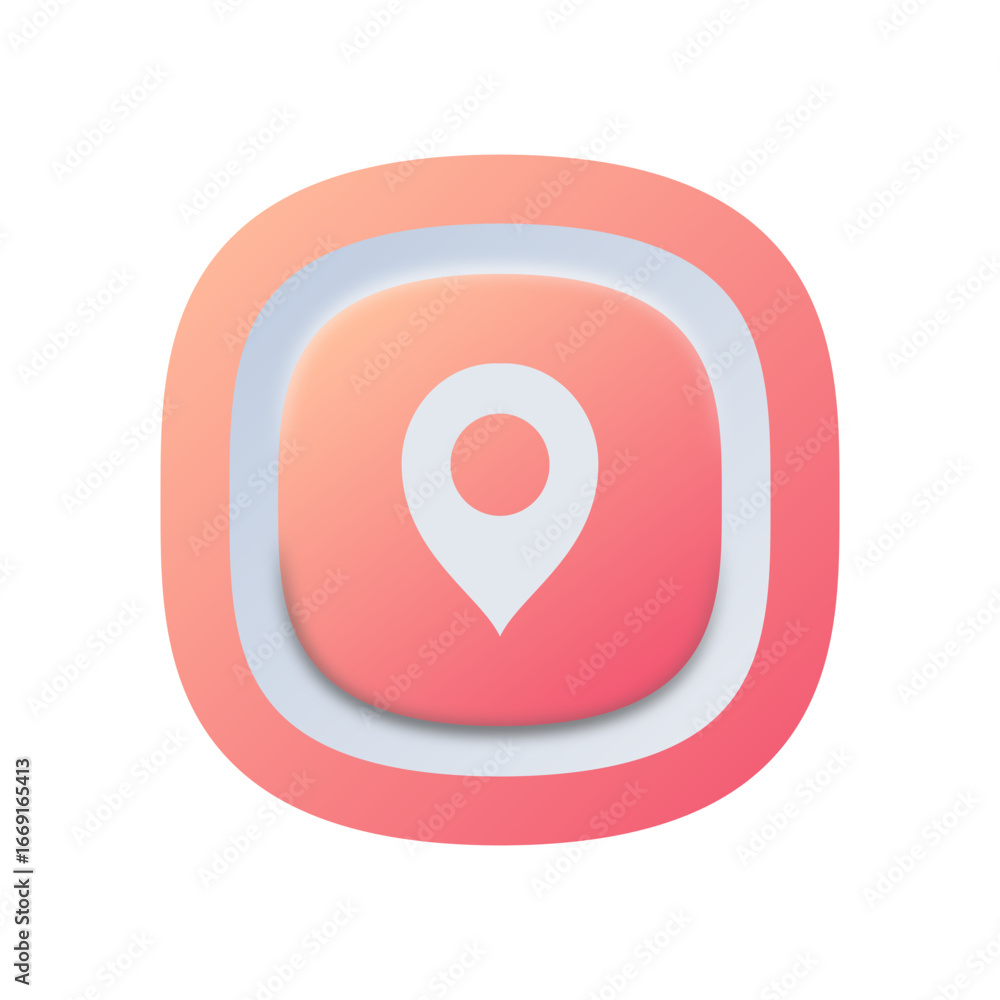 Fototapeta premium Flat Map Pin Vector Icon for GPS and Navigation