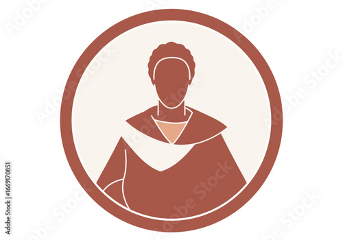 Minimalist Portrait of a Person in a Robe.