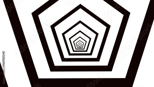 Pentagon Tunnel Loop | Geometric Shape Animation Background