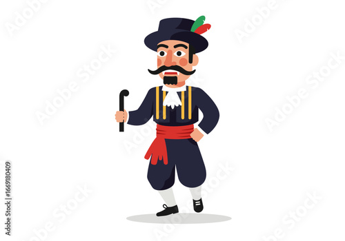 A Basque Man in Traditional Clothing.