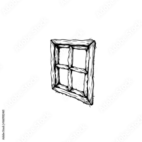 Monochrome window sketch offers a peek into creative expressions a unique perspective within