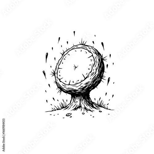 Surreal arboreal time abstraction concept representing abstract temporal nature symbolic growth